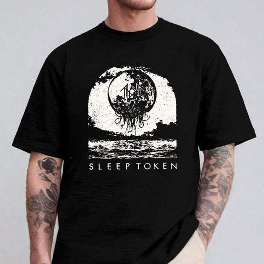 Sleep Token Band Graphic Shirt, Grunge-Inspired Shirt, Cozy Streetwear for Music Lovers, Sleep Token Album Art Clothing
