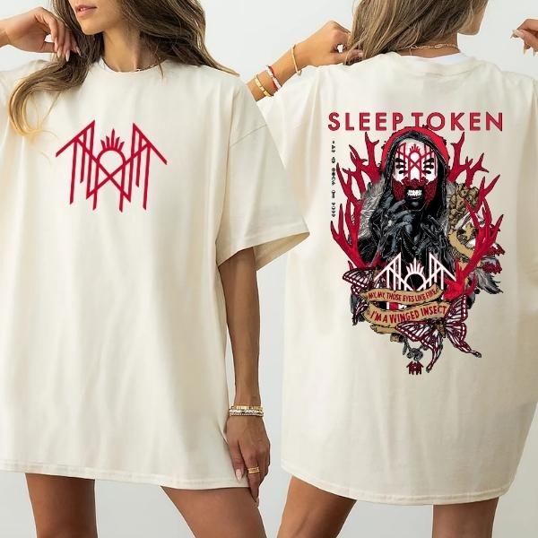 Sleep Token Butterfly Rock Band Shirt, Graphic Band T-Shirt, Sweatshirt, Hoodie, Unisex Gift for Fan | DripVista.com