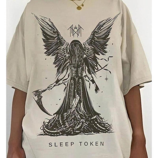 Sleep Token Reaper Angel Shirt, Rock Band Vintage Tee, Gildan Shirts, Sleep Token Concert Tour 2024 Tshirt
