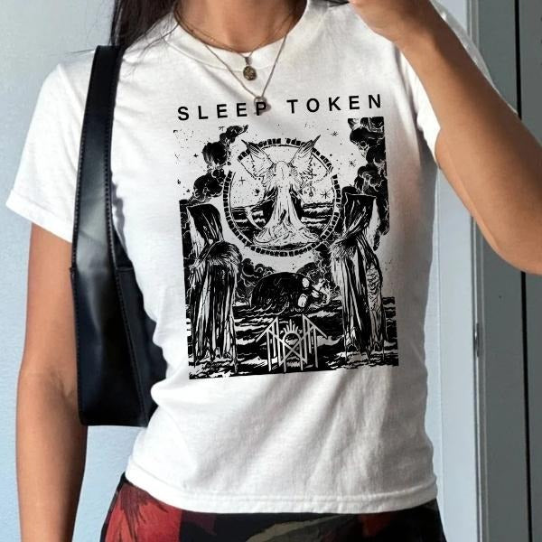 Sleep Token Take Me Back To Eden Funny Rock Baby Tee, Croptop Made Of Bella Canvas Fabric Full Color, Sleep Token Band Music Shirt