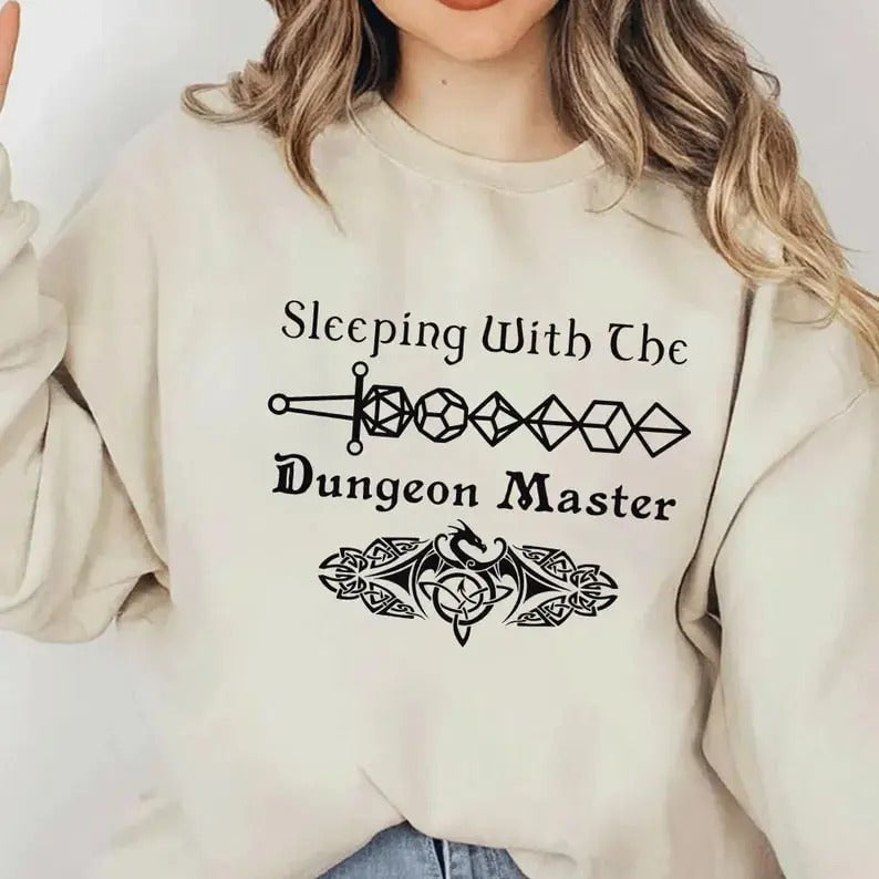 Sleeping with the Dungeon Master Sweatshirt, Dungeons and Dragons, Funny DND ShirtGame Hoodie, D&D Shirt,DnD Role...