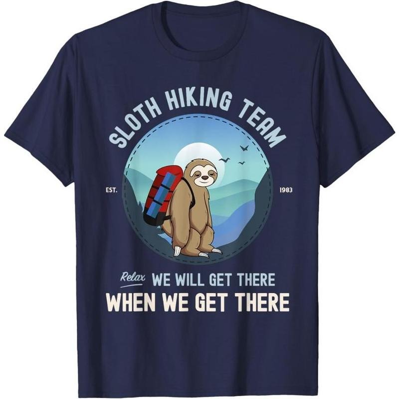 Sloth Hiking Sloth Hiking Team T-Shirt Made in USA Hoodie, Sweatshirt | DripVista.com