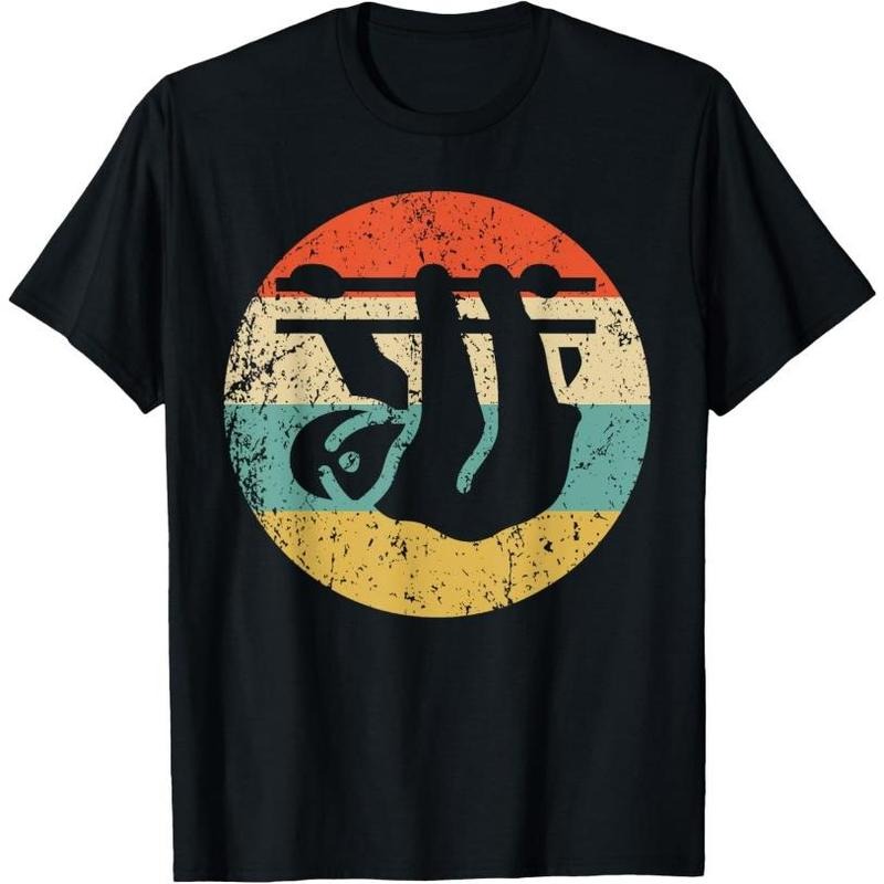Sloth Retro Style Animal T-Shirt Made in USA Hoodie, Sweatshirt | DripVista.com