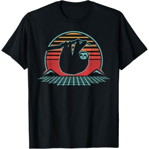Sloth Retro Vintage 80s Style Zoologist Animal Lover Gift T-Shirt Made in USA Hoodie, Sweatshirt | DripVista.com
