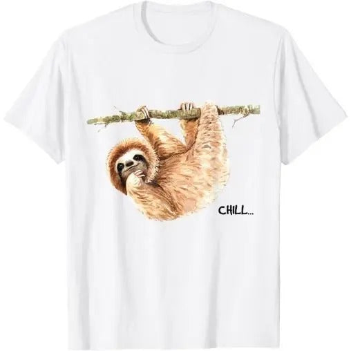 Sloth says Chill T-Shirt Made in USA Hoodie, Sweatshirt | DripVista.com