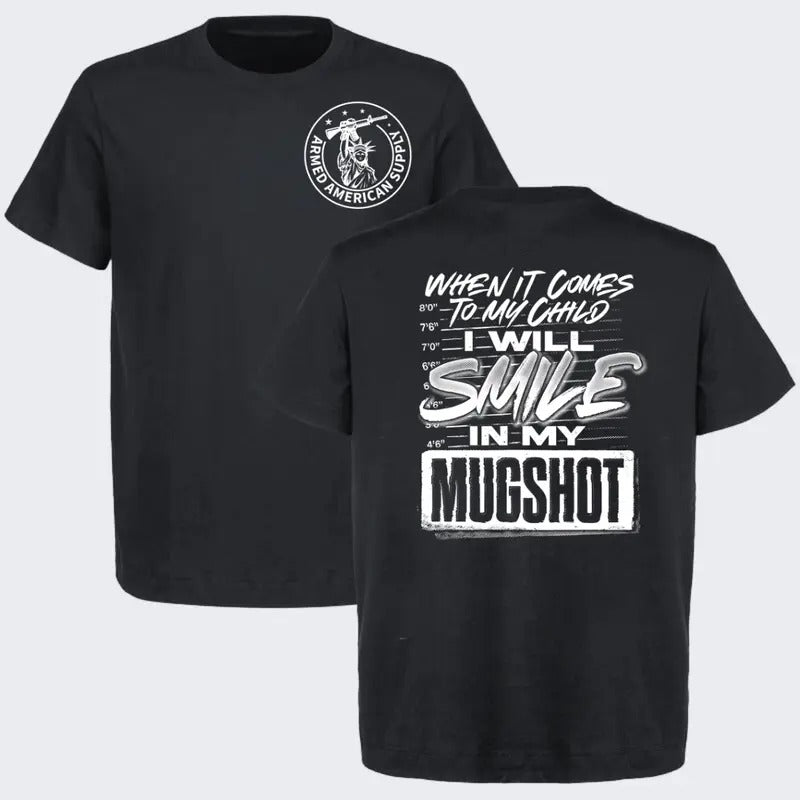 Smile In My Mugshot T-Shirt for proud Dads Casual Menswear Top Love Tee Underwear Streetwear Man tshirt Hoodie, Sweatshirt