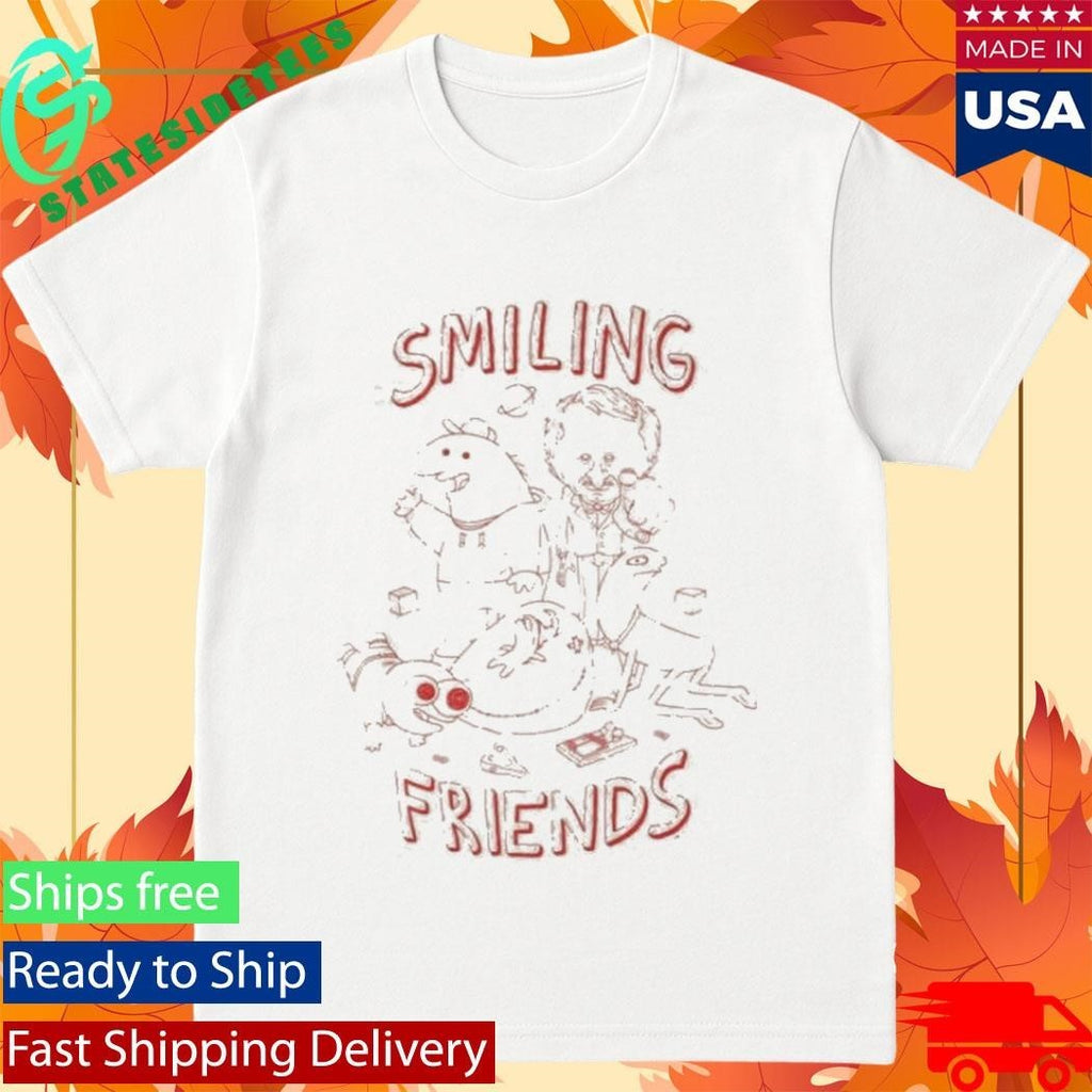 Smiling Friends Group Line Art Shirt