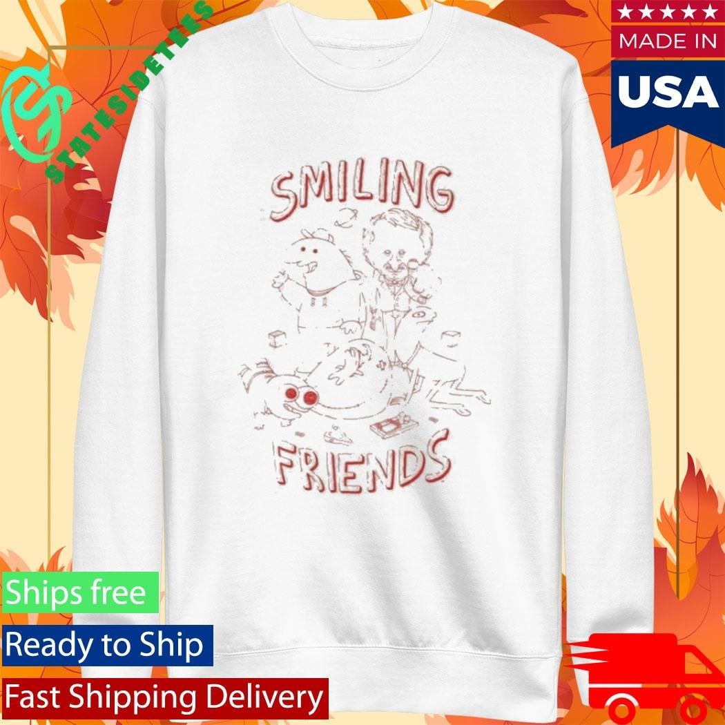Smiling Friends Group Line Art Shirt