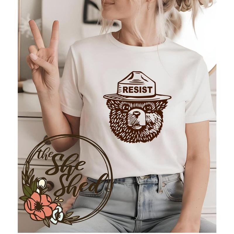 Smokey the Bear Resist Unisex Tee Hoodie, Sweatshirt | DripVista.com