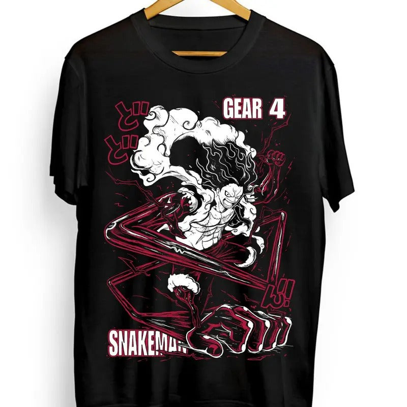 Snake Man T-shirt Monkey D. Luffy One Piece Anime Manga Pirate T-shirt All Size