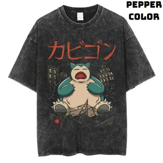 Snorlax In The City Vintage T-Shirt, Snorlax Shirt, Pokemon Shirt,  Anime Manga Tshirt, Vintage Graphic Tee, Unisex T-Shirt, Gift All Top Menswear