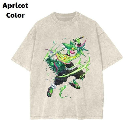 Snorlax x Sceptile Demon Slayer T-shirt, Pokemon Graphic Tee, PKM Shirt, Anime Shirt, Vintage Graphic T-Shirt Womenswear Top