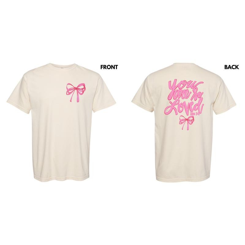 So Loved Pink Ribbon Comfort Colors T-Shirt 'NLB' Hoodie, Sweatshirt | DripVista.com