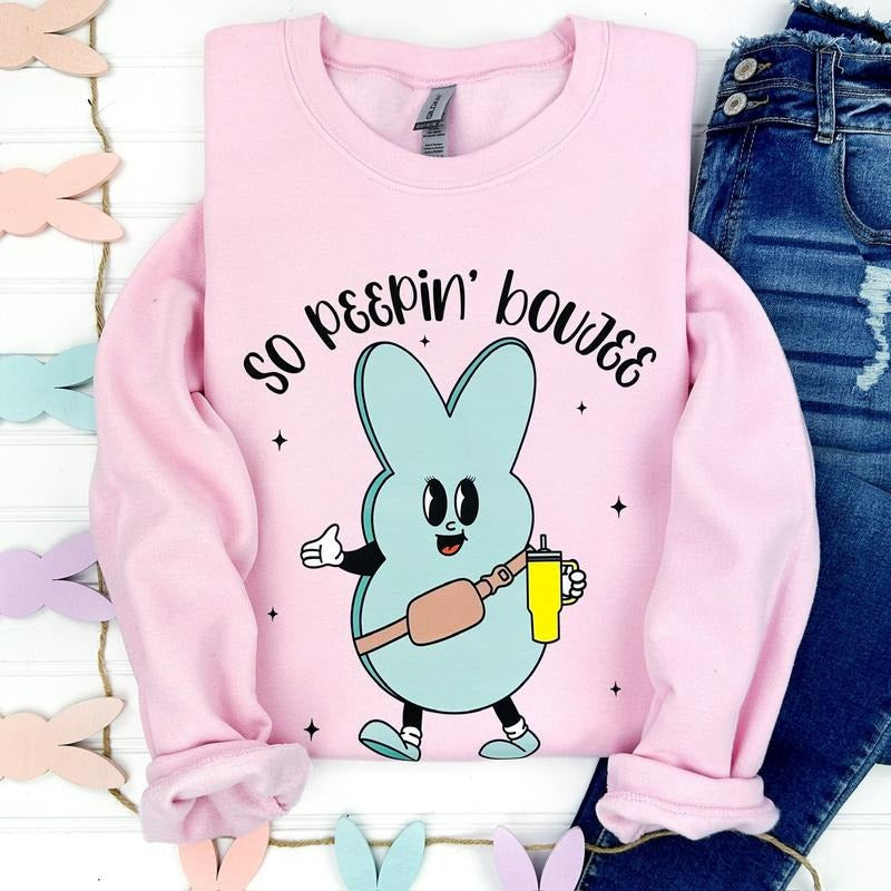 So Peepin' Boujee Gildan Sweatshirt T-Shirts, Hoodie | DripVista.com