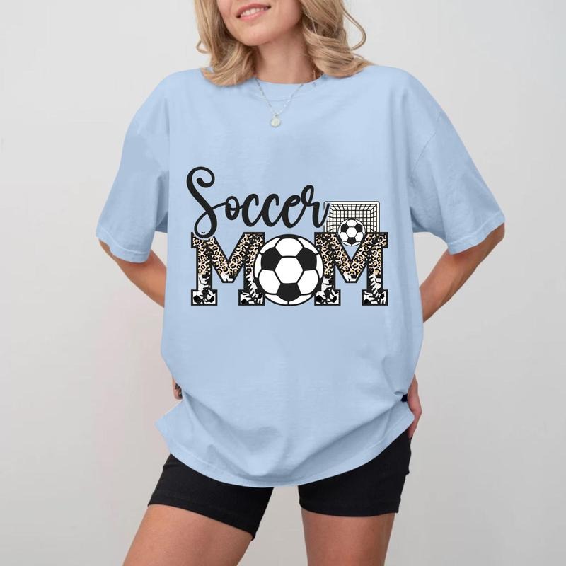 Soccer MOM Cotton T-shirt, Unisex Crewneck for Mother's Day Hoodie, Sweatshirt | DripVista.com