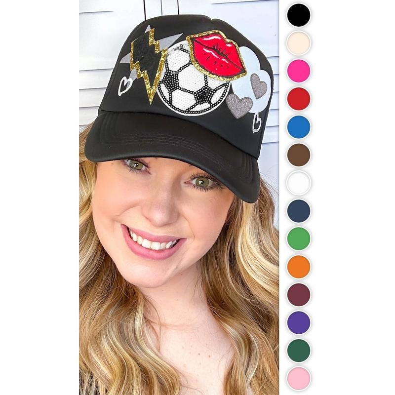 Soccer Patch Trucker Hat - Bold Game Day Vibes #SoccerPatchHat #TruckerStyle #SequinGlow T-Shirts, Hoodie, Sweatshirt