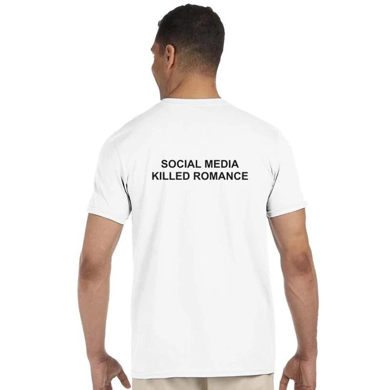 Social Media Klled Romance | Classic Unisex Crew Neck T-Shirt |GGildan Hoodie, Sweatshirt | DripVista.com