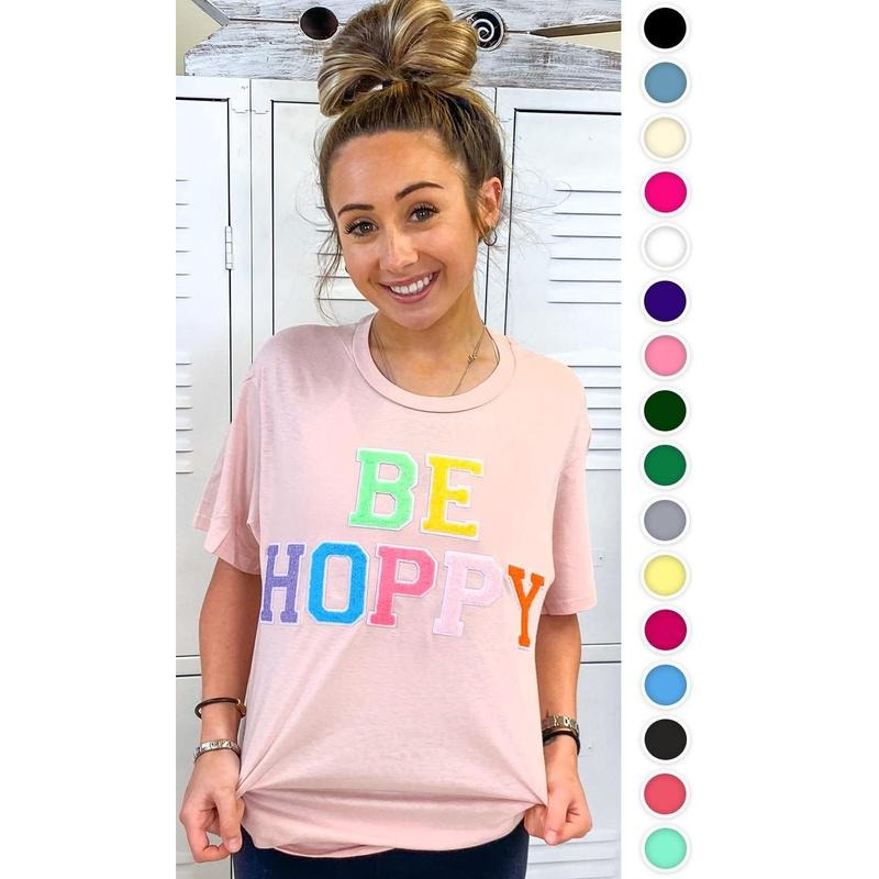 Soft Chenille Be Hoppy Easter Adult Shirt Hoodie, Sweatshirt | DripVista.com