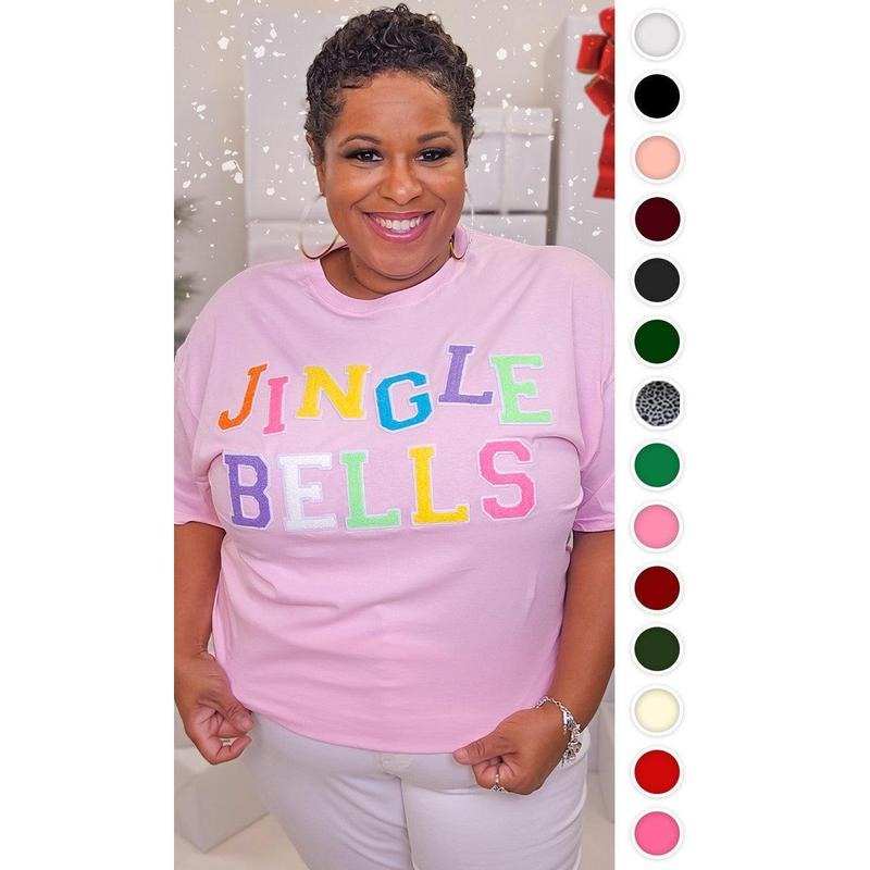 Soft Chenille Jingle Bells Graphic T-Shirt Hoodie, Sweatshirt | DripVista.com