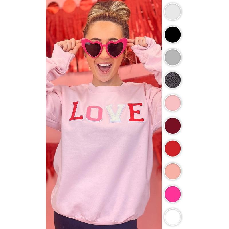 Soft Chenille Love Sweatshirt T-Shirts, Hoodie | DripVista.com