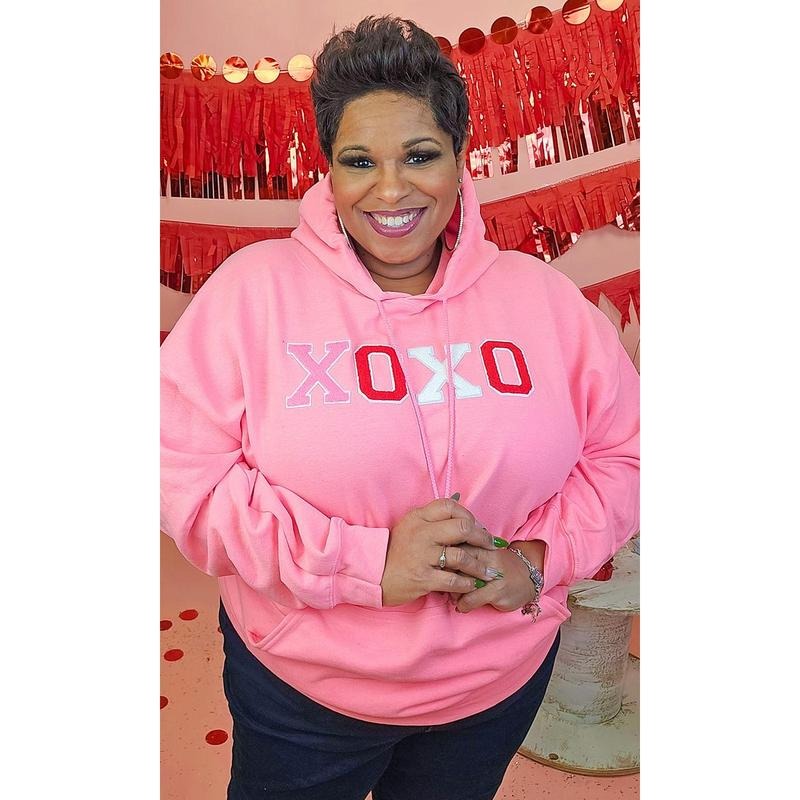 Soft Chenille XOXO Adult Hoodie T-Shirts, Sweatshirt | DripVista.com