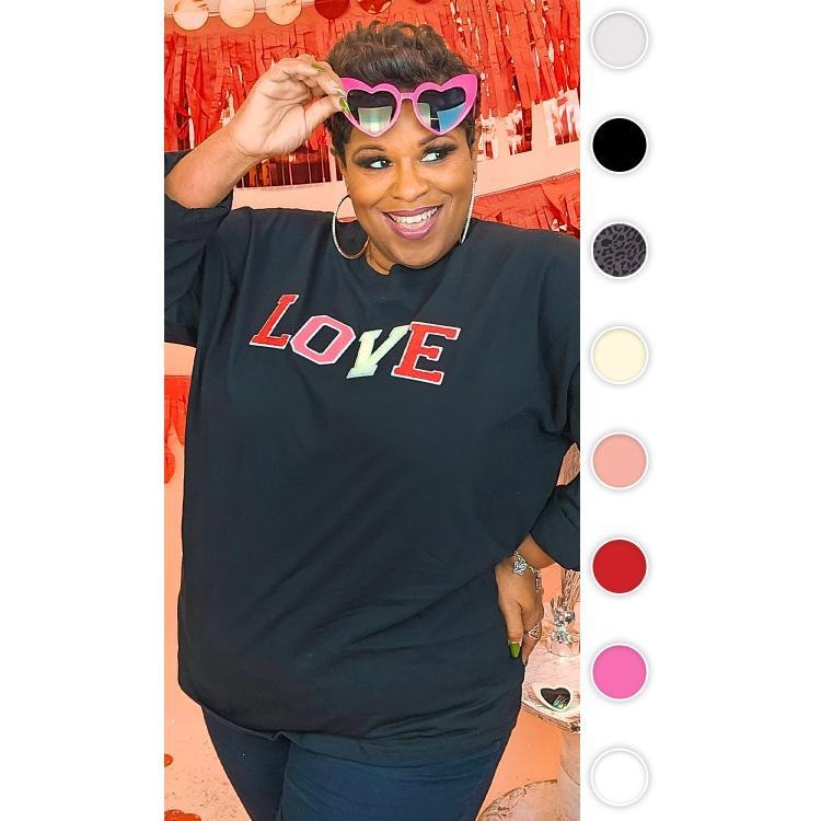 Soft Ideal Chenille Love Boyfriend Long Sleeve T-Shirts, Hoodie, Sweatshirt | DripVista.com