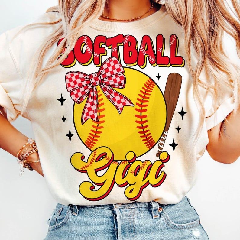Softball Gigi T-shirt, Retro Softball Mama, Game Day Grandma T-shirt Hoodie, Sweatshirt | DripVista.com