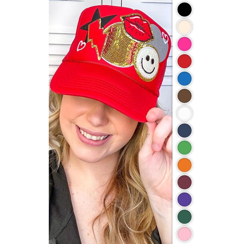 Softball Patch Trucker Hat - Bold Game Day Vibes #SoftballPatchHat #TruckerStyle #SequinGlow T-Shirts, Hoodie, Sweatshirt