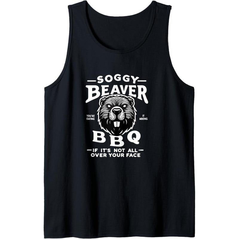 Soggy Beaver BBQ If It's Not All Over Your Face Tank Top T-Shirts, Hoodie, Sweatshirt | DripVista.com