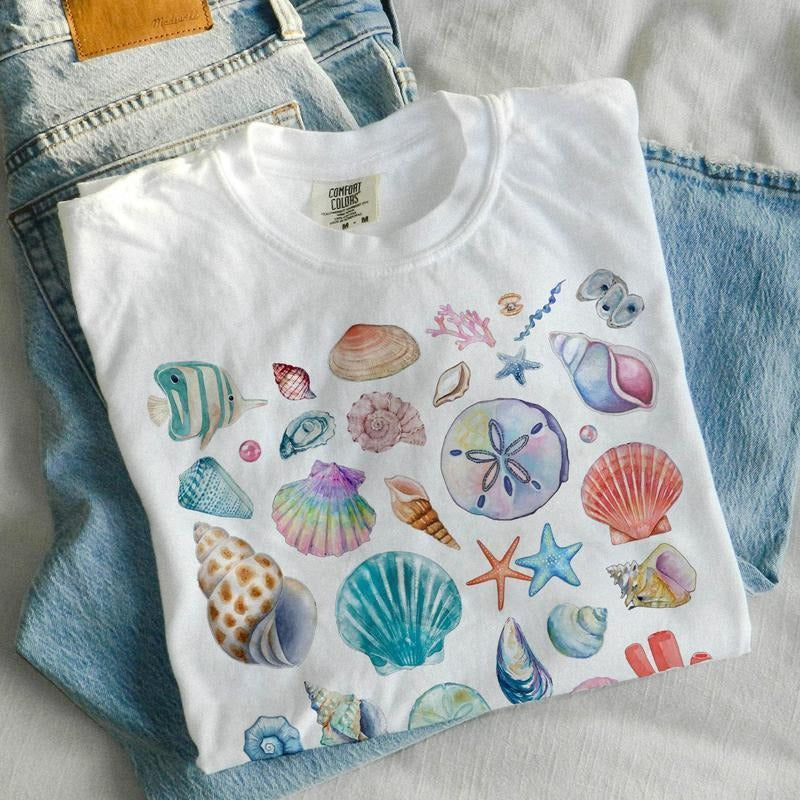 Solace US Store Comfort Colors Vintage Seashell Shirt