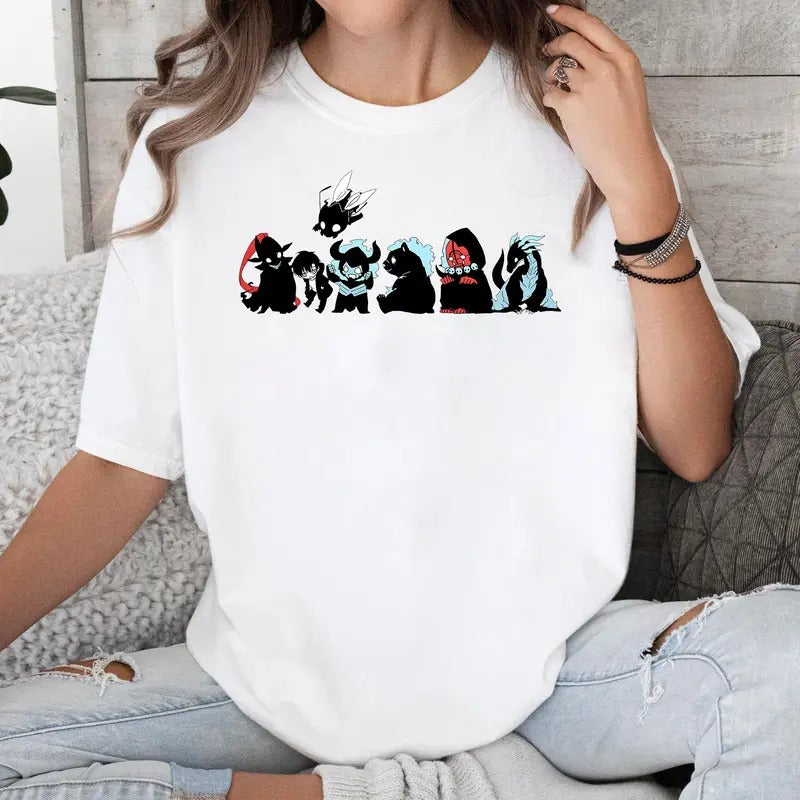 Solo Leveling Shirt, Sung JinWoo Chibi Art, Igris, Beru, Bellion, Kamish, Anime Gift For Him, Cute Anime Merch Hoodie,...