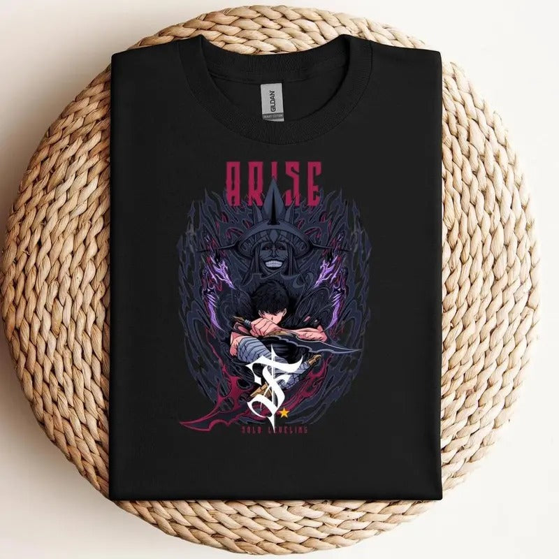 Solo Leveling Shirt, Sung Jinwoo Shirt, Anime Graphic Tee, Gift For Him, Gift For Her Hoodie, Sweatshirt | DripVista.com