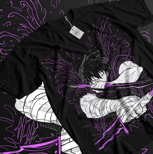 Solo Leveling T-Shirt S-4XL Sung Jinwoo New Anime Manga Gift Black Shirt Tshirt S-4XL