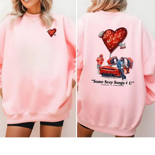 Some Sexy Songs 4 U Shirt, Trendy Heart Graphic Sweatshirt, Aesthetic Hip-Hop Trend 2025 Hoodie