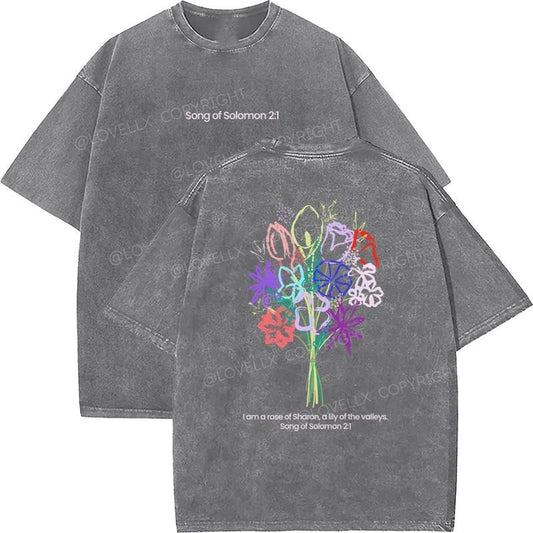 Song of Solomon 2_1 Unisex Washed T-Shirt, Christian Tshirts, Vintage 90s Graphic Tee, Gift Top Womenswear Cotton Mineral Color