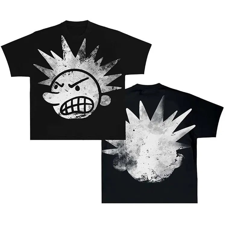 Sopula Casual The Brain Explodes Print Short Sleeve T-Shirt