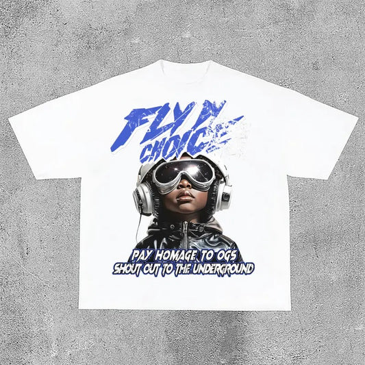 Sopula Fly By Choice Graphic Print Cotton T-Shirt