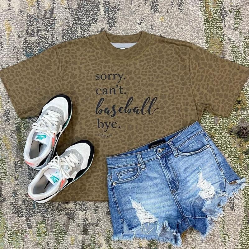 Sorry Can't Baseball Premium Boxy Tee Hoodie, Sweatshirt | DripVista.com