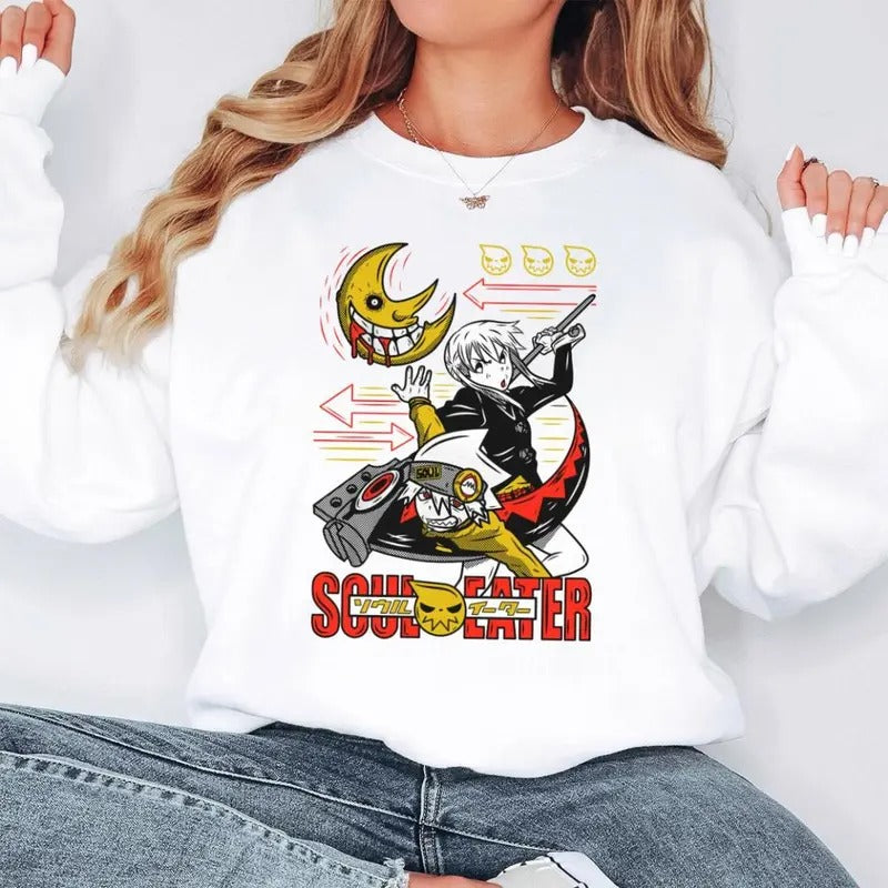 Soul Eater Hoodie Death the Kid Japanese Anime Manga T-Shirt Sweatshirt Hoodie, Retro Styles, Bring Back the Classics, Classic