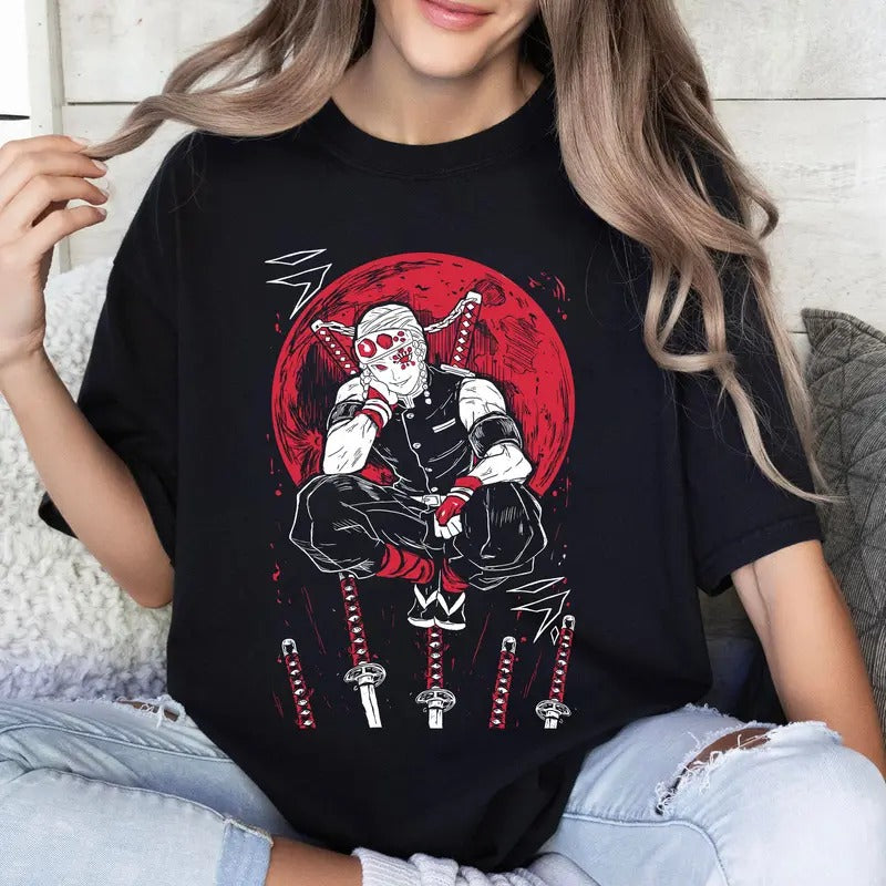 Sound Hashira DM Characters Shirt Crewneck Hoodie, Anime Otaku Shirt Comfort Cotton Sweatshirt | DripVista.com