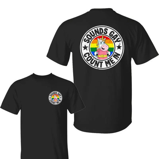 Sounds G Count Me In Shirt, Casual Short Sleeve Crew Neck T-Shirt for Summer, Graphic Tee Men's Top for Daily Wear