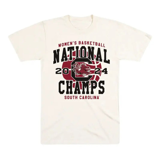 South Carolina 2024 National Championship T-shirt Classic Cotton Menswear Top Embroidered Hoodie Spandex Sport