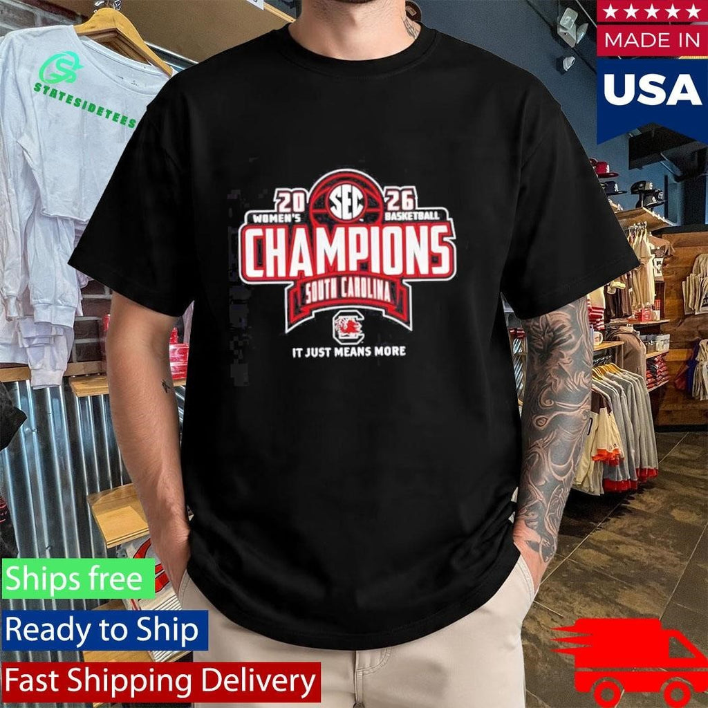 South Carolina Gamecocks 2026 SEC Women’s Basketball Regular Season Champions Locker Room Shirt