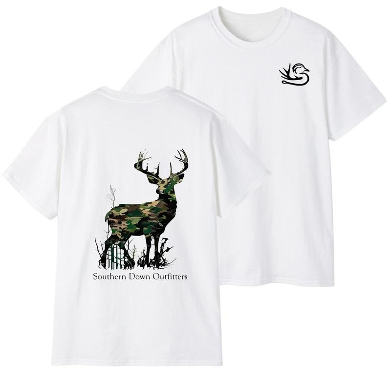Southern Down Outfitters 2 Sided T-Shirt, Camo Deer Tee For Men For Woman, Trendy Shirt Hoodie, Sweatshirt | DripVista.com