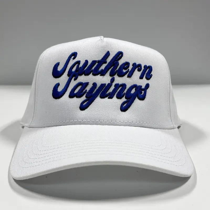 Southern Sayings on a White Snapback Hat Cap Official Collab Justin Stagner Custom Embroidery T-Shirts, Hoodie, Sweatshirt