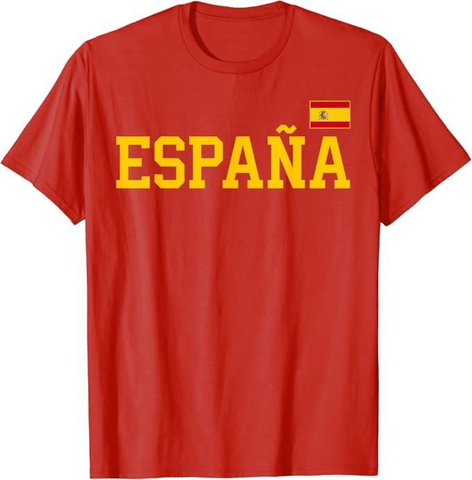 Spain Shirts, Spanish Flag Red España T-Shirt Cotton Fashion Casual Classic Hoodie, Sweatshirt | DripVista.com