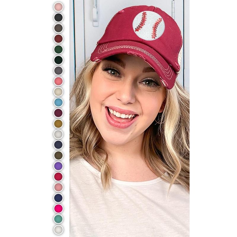 Sparkle Baseball Vintage Hat - Retro Diamond Shine #BaseballVibes #VintageHat #SequinSwing T-Shirts, Hoodie, Sweatshirt