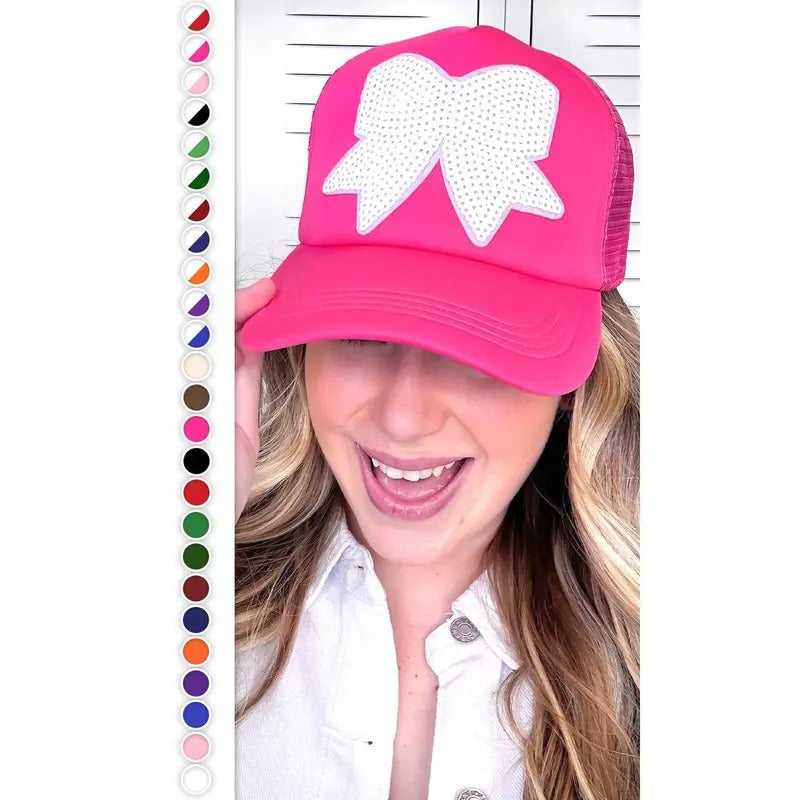 Sparkle Bow Sequin Trucker Hat Tik Tok T-Shirts, Hoodie, Sweatshirt | DripVista.com