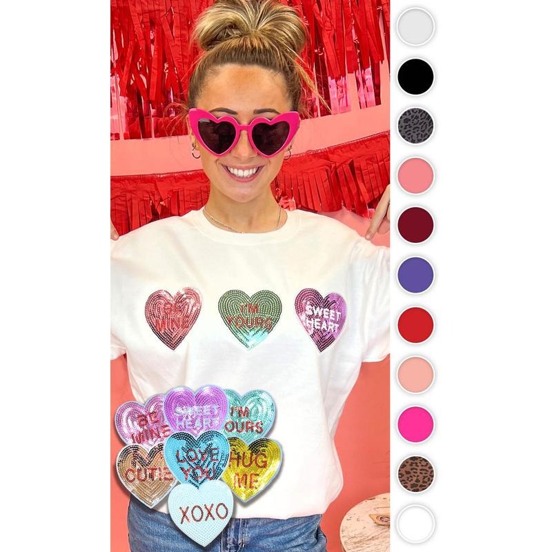 Sparkle Conversation Heart Sweatshirt T-Shirts, Hoodie | DripVista.com