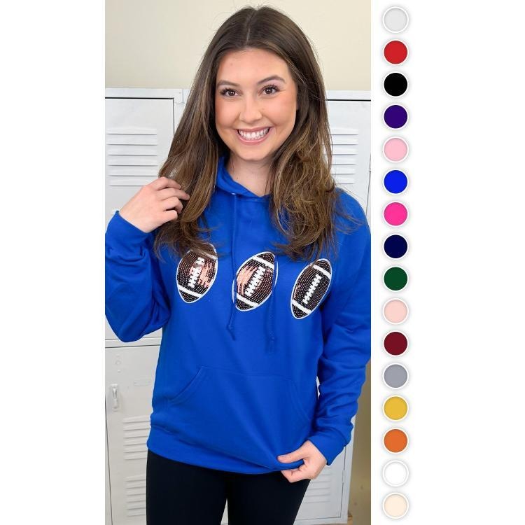 Sparkle Football Adult Hoodie T-Shirts, Sweatshirt | DripVista.com
